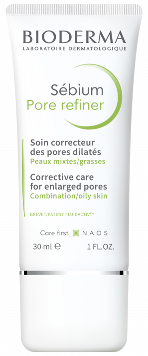 BIODERMA product photo, Sebium Pore Refiner 30ml, deep pore cleanser for acne prone skin